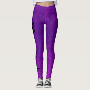 Leggings Mujeres púrpuras de la sirena de la inscripción 
