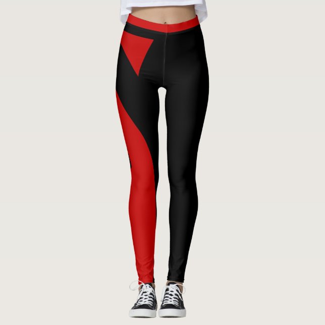 Leggings Mujeres rojas y polainas negras (Anverso)