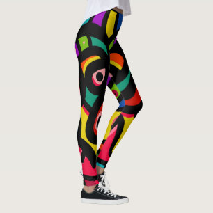 Leggings Multicolor abstracto moderno