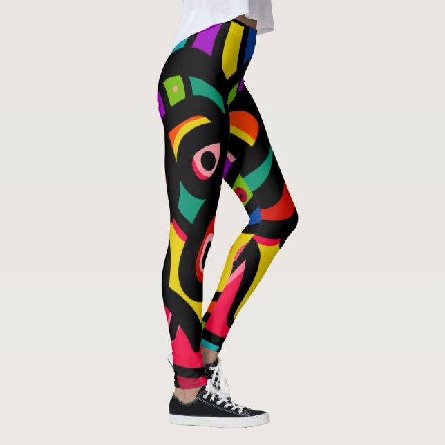 Leggings Multicolor abstracto moderno (Derecha)