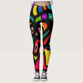 Leggings Multicolor abstracto moderno