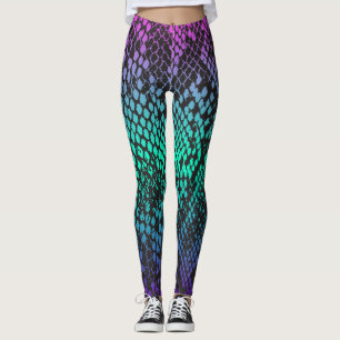 Leggings Multicolor se descoloran las polainas del piel de