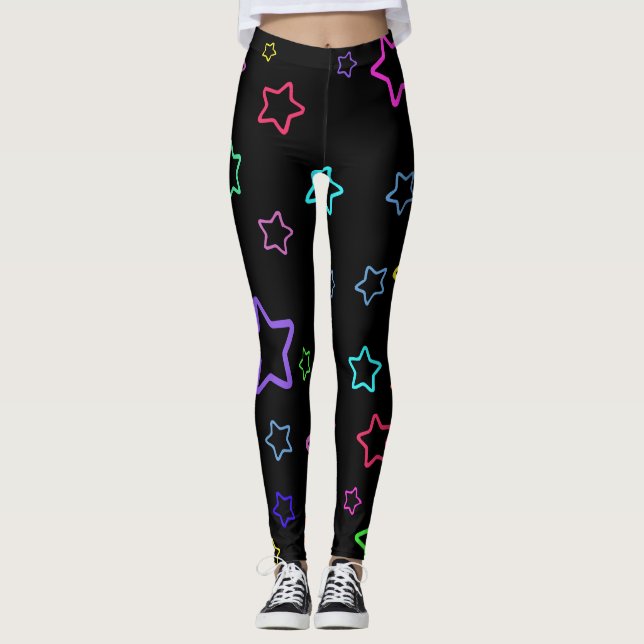 Leggings Multicolored Starry Night (Anverso)