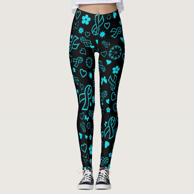 Leggings Multiimpresión de cinta turquesa,,,POTS (Anverso)
