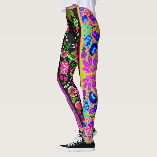 Leggings Múltiple Boho Floral indio vintage (Izquierda)