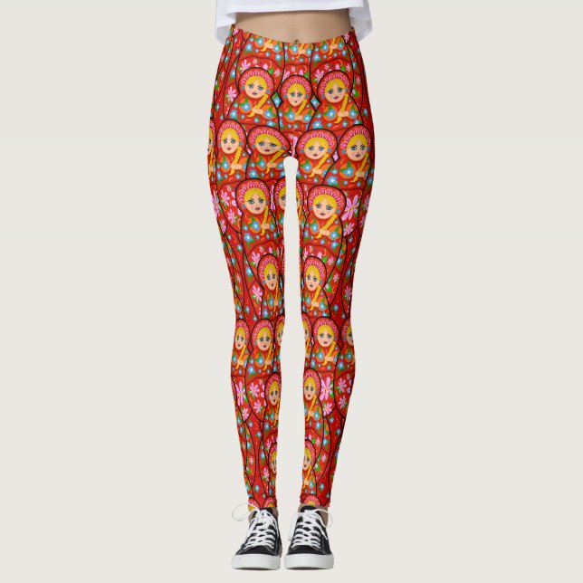 Leggings Muñeca rusa de la jerarquización - Matryoshka (Anverso)