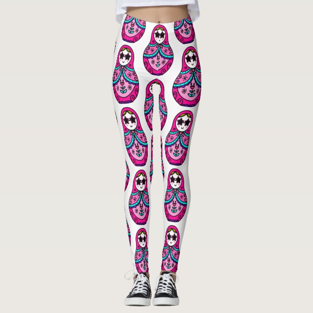 Leggings muñeca rusa rosa (Anverso)