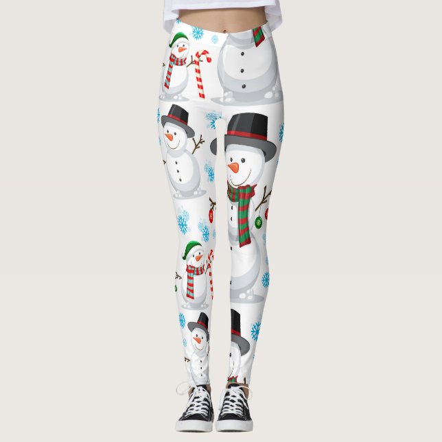 Leggings Muñeco de nieve del navidad (Anverso)