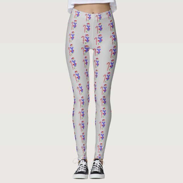 Leggings Muñecos de Nieve con Cañas de Caramelo (Anverso)