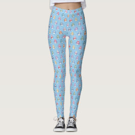 Leggings Muñecos de nieve en copos de nieve