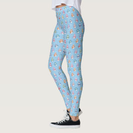 Leggings Muñecos de nieve en copos de nieve