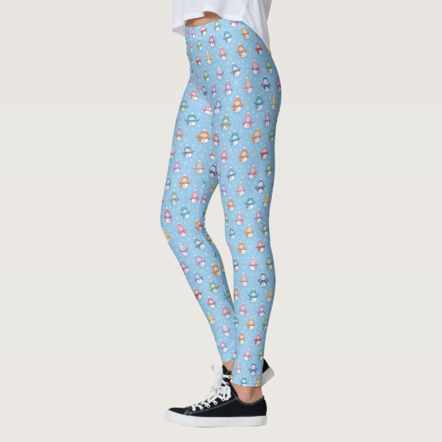 Leggings Muñecos de nieve en copos de nieve (Izquierda)