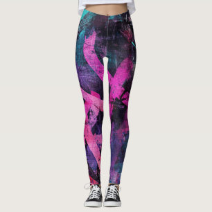 Leggings Mural callejero con gotas superpuestas y color urb
