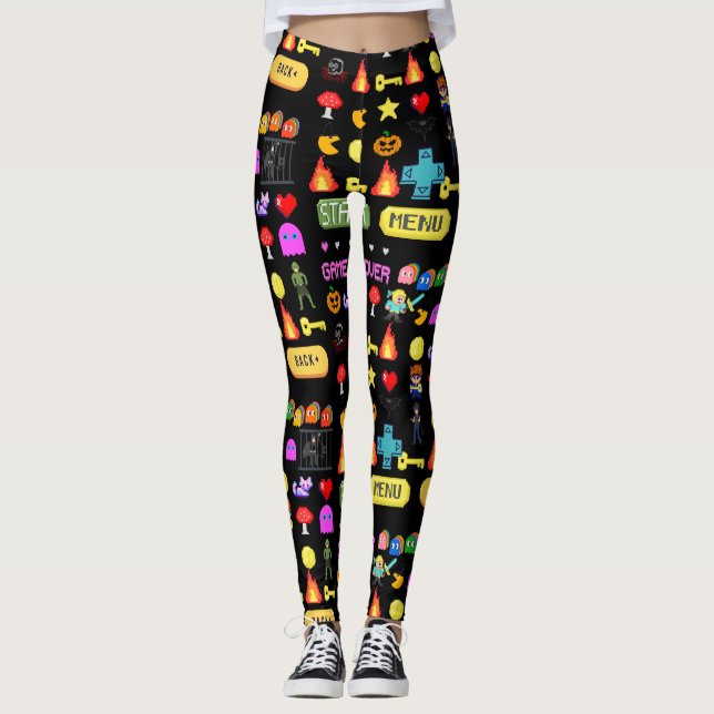 Leggings Murciélago mikitiez videogame pixel halloween espe (Anverso)