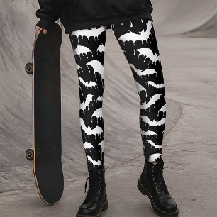 Leggings Murciélagos Blancos Moth Nu Goth Gótico Alternativ