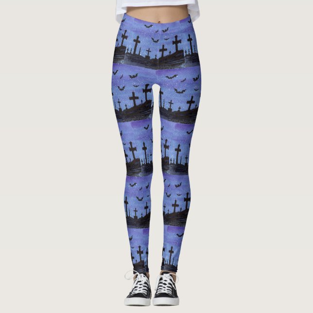Leggings Murciélagos en el cementerio (Anverso)