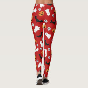 Leggings Murciélagos Fantasma De Halloween Y Calabazas En R