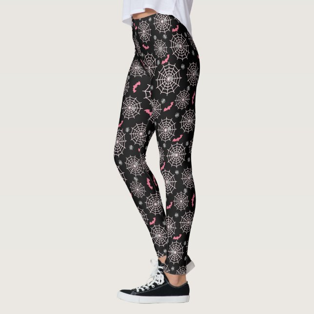 Leggings Murciélagos Rosas Y Telarañas (Izquierda)