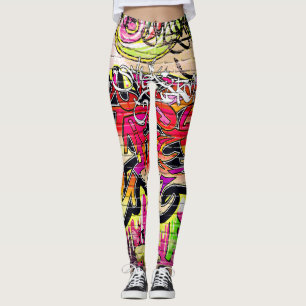 Leggings Muro de graffiti, arte urbano