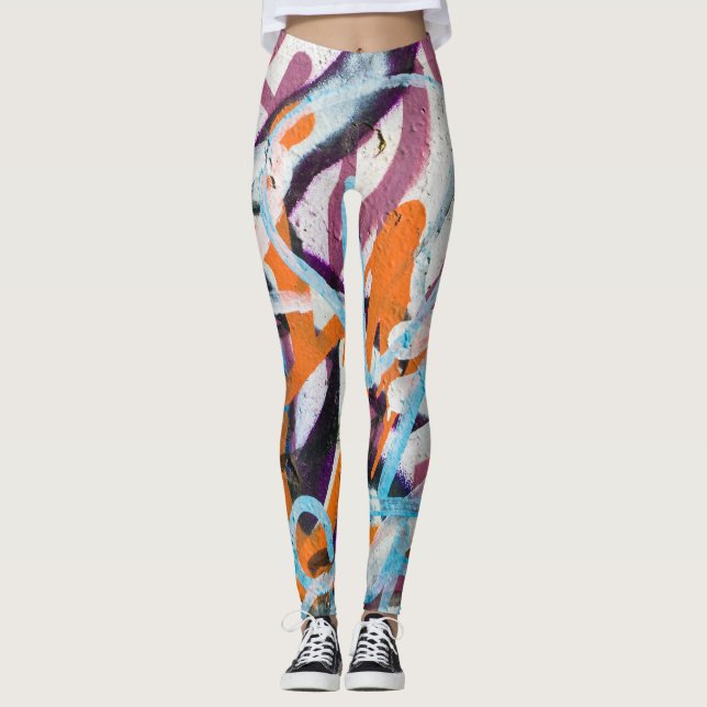 Leggings Muro de hormigón templado, textura gruesa. (Anverso)