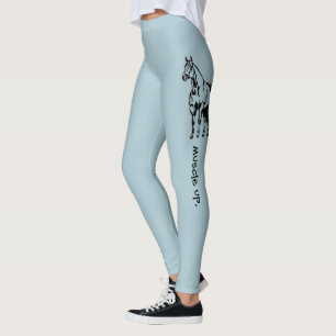 Leggings Músculo encima del Equestrian cuarto de la vaquer