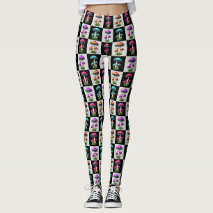 Leggings Mushroom geométrico controlado