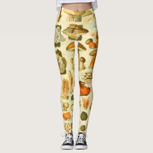 Leggings Mushroom Vintage Toadstool Ilustracion antiguo