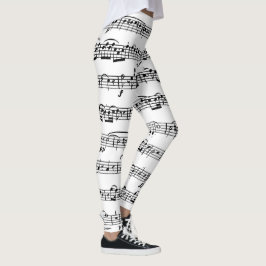 Leggings Música de hoja en blanco