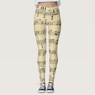Leggings Música de hojas antiguas