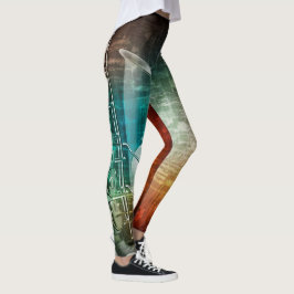 Leggings Música del saxofón