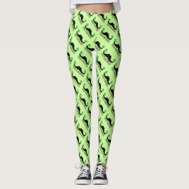 Leggings Mustache usted para la cerveza St Patrick Day Gree
