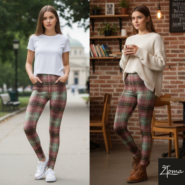 Leggings Muted Vertical Shadow Plaid Tartan Blur (Subido por el creador)