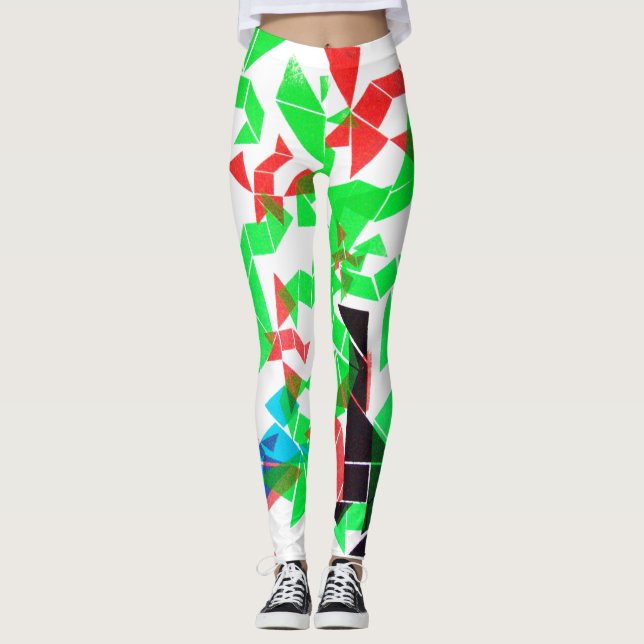 Leggings ¡Muy buena pantalla impresa de tangramleggings! le (Anverso)