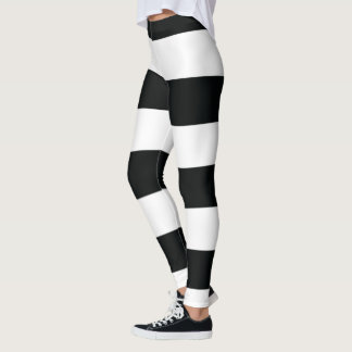 Leggings Mydeas | Bandas anchas en blanco y negro