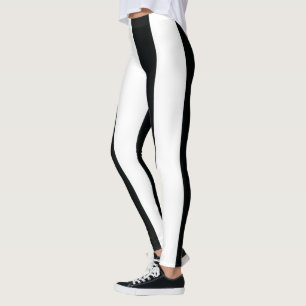 Leggings Mydeas Bandas anchas en blanco y negro