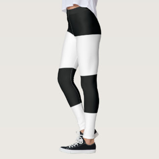 Leggings Mydeas | Bandas extra anchas en blanco y negro