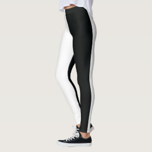 Leggings Mydeas Bandas extra anchas en blanco y negro