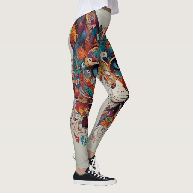 Leggings Mystic Boho Feline Mandala (Derecha)