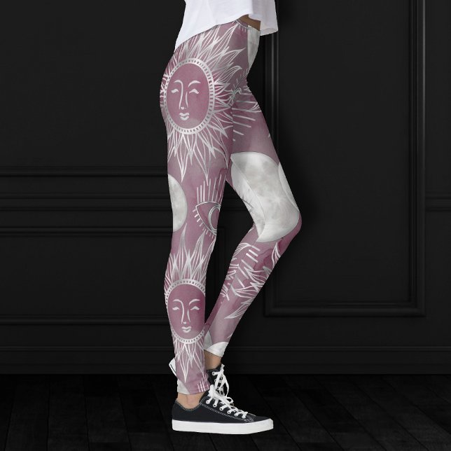 Leggings Mystique solar | Plata Rosa Estrellas Luna Ojos so (Subido por el creador)