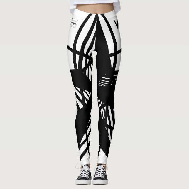 LEGGINGS N-VII [WHT/BLK] (Anverso)