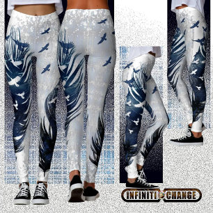 Leggings NACIDO PARA SER LIBRE Gunge Denim Águilas Textur