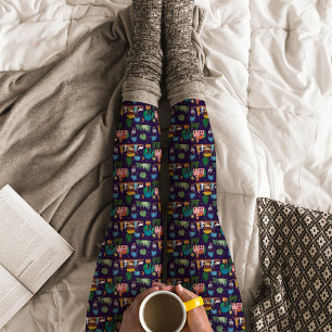 Leggings Nacimiento Escena Dibujado a mano Navidad