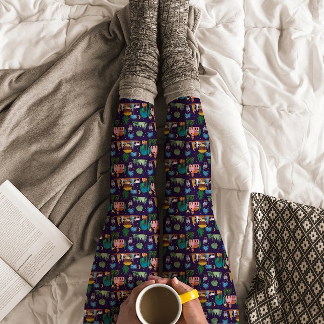 Leggings Nacimiento Escena Dibujado a mano Navidad (Nativity Scene Hand drawn Christmas Leggings)