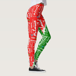 Leggings Nacionales De Flor De Maíz De Bielorrusia