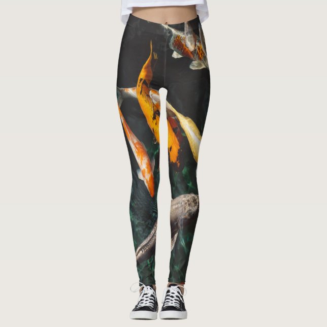 Leggings nadar con koi (Anverso)