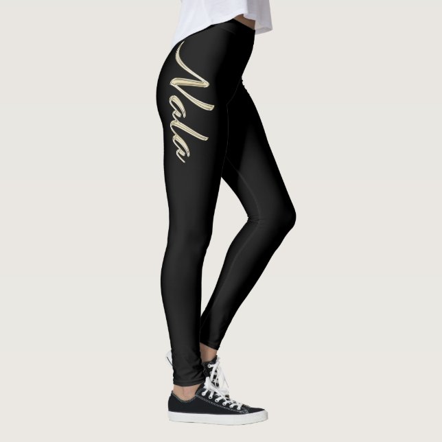 Leggings Nala white gold Handwriting Hose (Derecha)