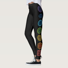Leggings Namaste Chakras coloreado arco iris