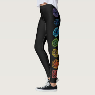 Leggings Namaste Chakras coloreado arco iris