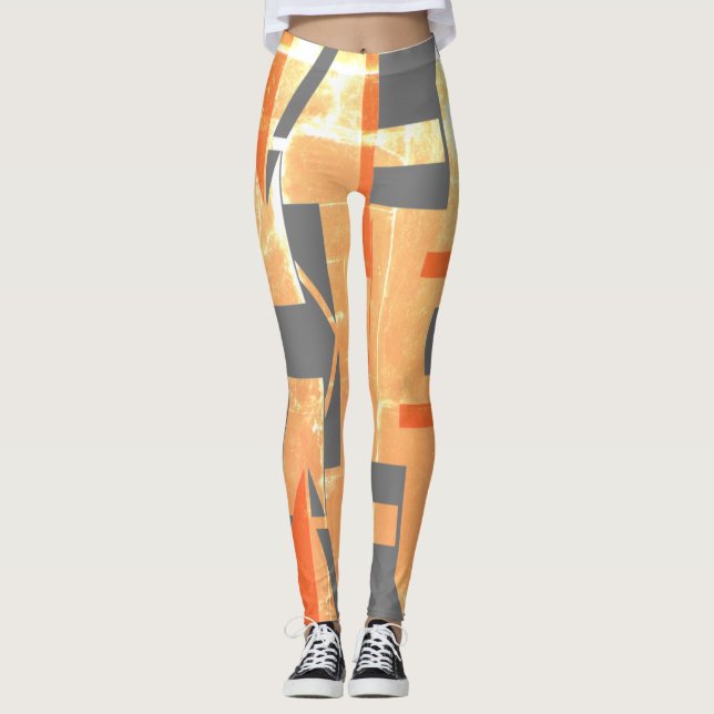 Leggings Naranja Amarillo Carbón blanco Carbón Fundido MCM  (Anverso)