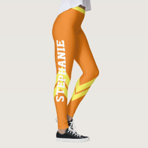 Leggings Naranja amarillo y piernas de Moda blanca moderna